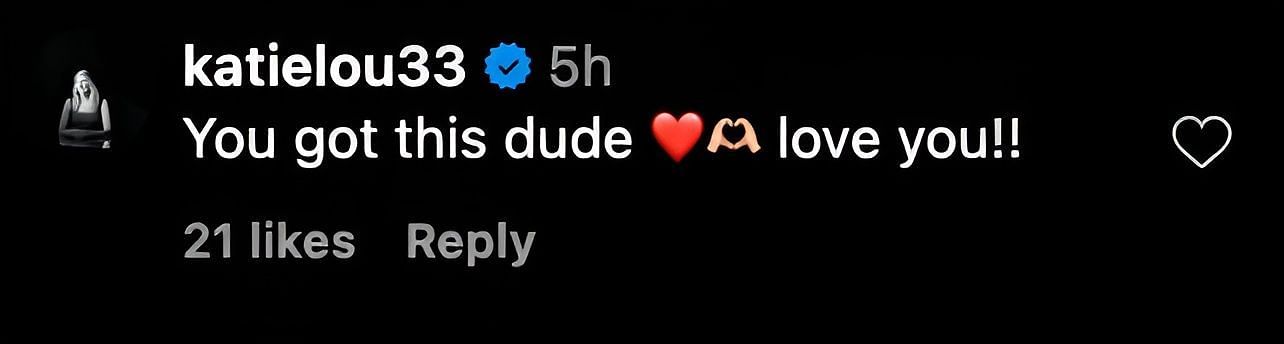 Katie Lou Samuelson's Instagram comment